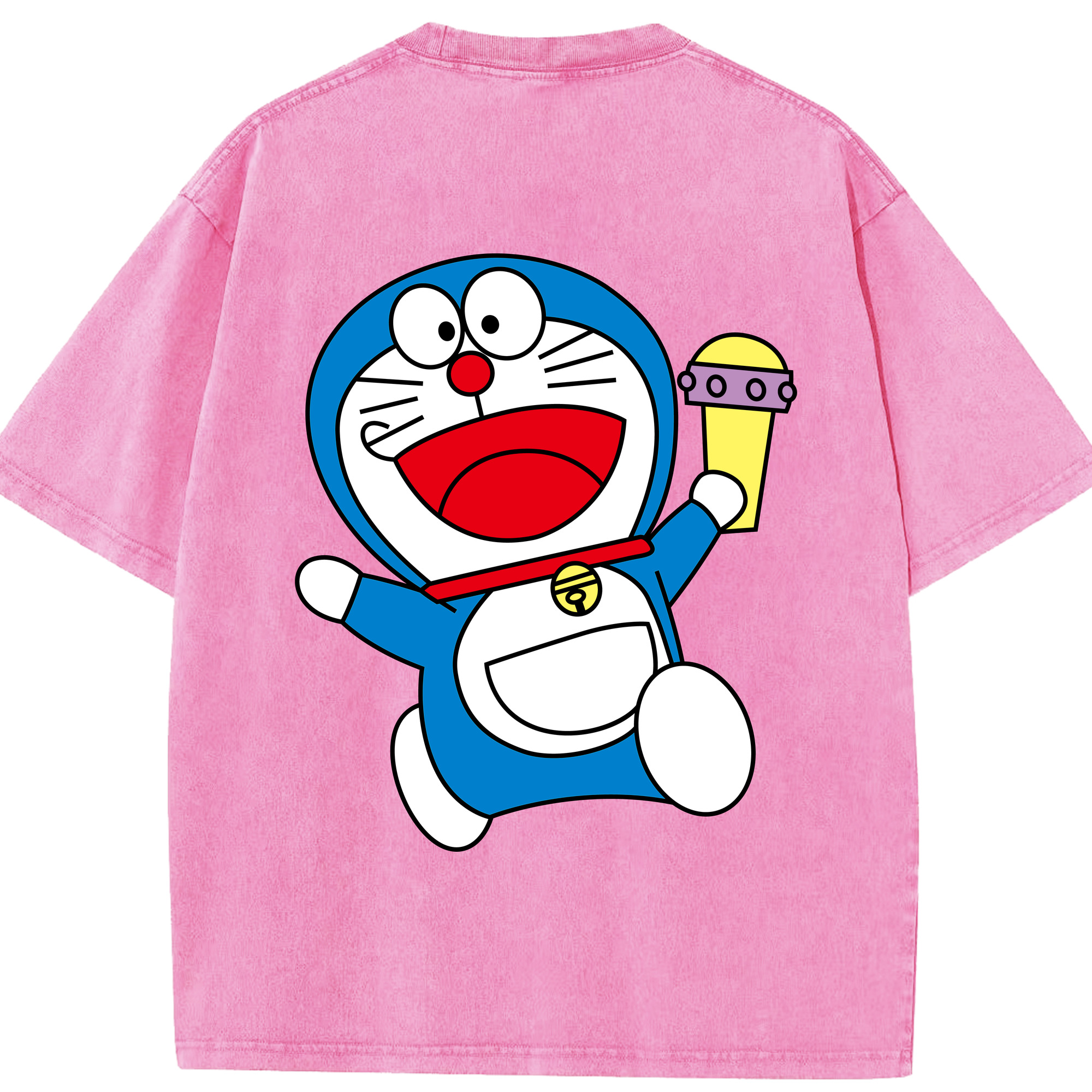 （画像用） ドラえもん Doraemon 綿100% ヴィンテージ風 半袖Tシャツ（背面プリント）